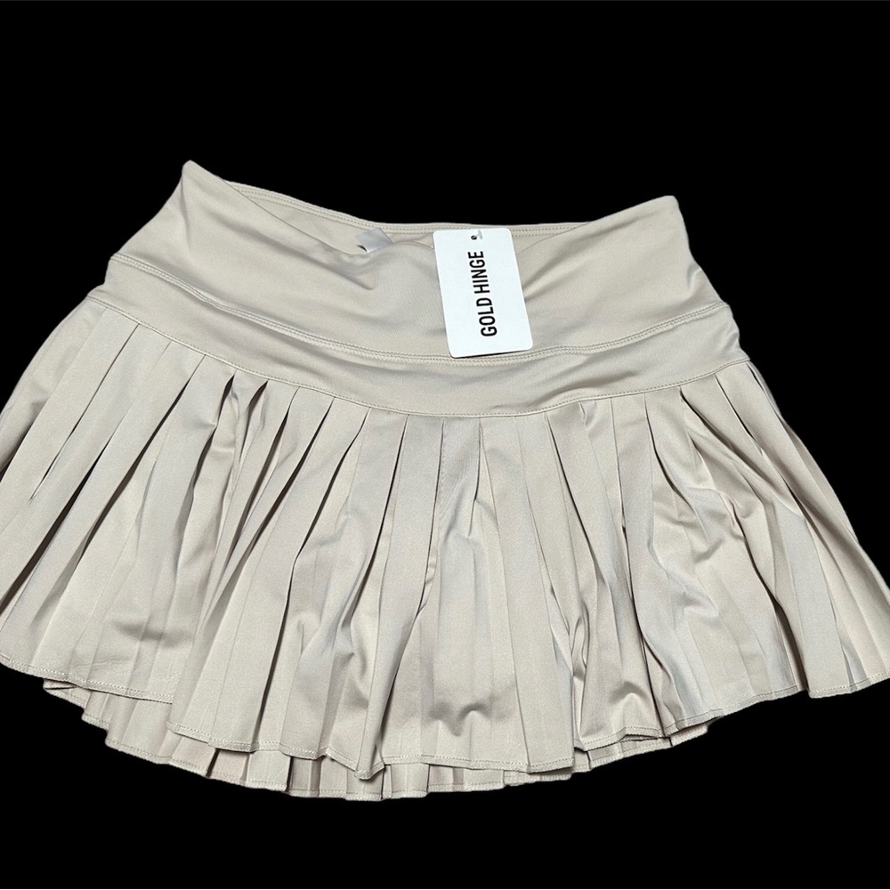 New with Tags - Golden Hinge Cream Tennis Skirt